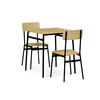 Jedálenský set s 2 stoličkami, 70x70x76cm, mdf, divoký dub, AUT-O2121 OAK