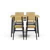 Jedálenský set so 4 stoličkami, 110x70x76cm, mdf, divoký dub, AUT-O2155 OAK