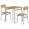 Jedálenský set s 2 stoličkami, 70x70x76cm, mdf, dub, AUT-O2122 OAK