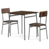 Jedálenský set s 2 stoličkami, 70x70x76cm, mdf, old wood, AUT-O2122 OLW2