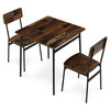 Jedálenský set s 2 stoličkami, 70x70x76cm, mdf, old wood, AUT-O2121 OLW2