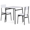 Jedálenský set s 2 stoličkami, 70x70x76cm, mdf, biela, AUT-O2121 WT