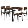 Jedálenský set so 4 stoličkami, 110x70x76cm, mdf, old wood, AUT-O2155 OLW2