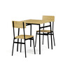 Jedálenský set s 2 stoličkami, 70x70x76cm, mdf, divoký dub, AUT-O2121 OAK