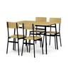 Jedálenský set so 4 stoličkami, 110x70x76cm, mdf, divoký dub, AUT-O2155 OAK
