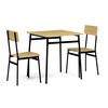 Jedálenský set s 2 stoličkami, 70x70x76cm, mdf, divoký dub, AUT-O2121 OAK