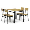 Jedálenský set so 4 stoličkami, 110x70x76cm, mdf, divoký dub, AUT-O2155 OAK