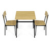 Jedálenský set s 2 stoličkami, 70x70x76cm, mdf, divoký dub, AUT-O2121 OAK