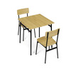Jedálenský set s 2 stoličkami, 70x70x76cm, mdf, divoký dub, AUT-O2121 OAK