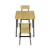Jedálenský set s 2 stoličkami, 70x70x76cm, mdf, divoký dub, AUT-O2121 OAK