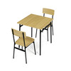 Jedálenský set s 2 stoličkami, 70x70x76cm, mdf, divoký dub, AUT-O2121 OAK