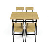 Jedálenský set so 4 stoličkami, 110x70x76cm, mdf, divoký dub, AUT-O2155 OAK