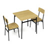 Jedálenský set s 2 stoličkami, 70x70x76cm, mdf, divoký dub, AUT-O2121 OAK