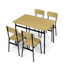 Jedálenský set so 4 stoličkami, 110x70x76cm, mdf, divoký dub, AUT-O2155 OAK