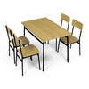 Jedálenský set so 4 stoličkami, 110x70x76cm, mdf, divoký dub, AUT-O2155 OAK