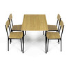 Jedálenský set so 4 stoličkami, 110x70x76cm, mdf, divoký dub, AUT-O2155 OAK