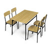 Jedálenský set so 4 stoličkami, 110x70x76cm, mdf, divoký dub, AUT-O2155 OAK