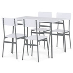 Jedálenský set so 4 stoličkami, 110x70x76cm, mdf AUT-O2156 WT