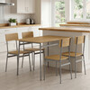 Jedálenský set so 4 stoličkami, 110x70x76cm, mdf, divoký dub, AUT-O2156 OAK