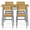 Jedálenský set so 4 stoličkami, 110x70x76cm, mdf, divoký dub, AUT-O2156 OAK