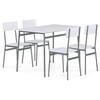 Jedálenský set so 4 stoličkami, 110x70x76cm, mdf AUT-O2156 WT