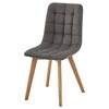 Jedálenská stolička, sivá, látka, CT-291 GREY2