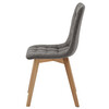 Jedálenská stolička, sivá, látka, CT-291 GREY2
