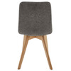 Jedálenská stolička, sivá, látka, CT-291 GREY2