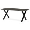 Jedálenský stôl 180x90cm, mdf, sivý dub, HT-F4318 GREY