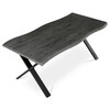 Jedálenský stôl 180x90cm, mdf, sivý dub, HT-F4318 GREY