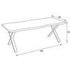 Jedálenský stôl 180x90cm, mdf, sivý dub, HT-F4318 GREY
