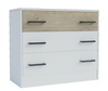 Spálňová zostava BOXBY, farba biela mat/dub coastland satin