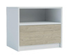Spálňová zostava BOXBY, farba biela mat/dub coastland satin