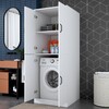 KD109 skrinka na práčku s dvierkami, biela