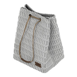 Kôš práčovný - polyester a papier, sťahovací, farba šedá
