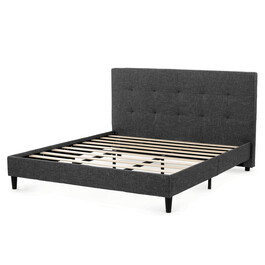 Dvojlôžková posteľ, látka, sivá, BED-M180 GREY2