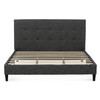 Dvojlôžková posteľ, látka, sivá, BED-M180 GREY2