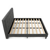 Dvojlôžková posteľ, látka, sivá, BED-M180 GREY2