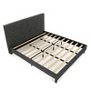 Dvojlôžková posteľ, látka, sivá, BED-M180 GREY2