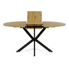 Jedálenský stôl rozkladací 120-160x120 cm, melamín, dub, DT-I1120 OAK