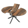 Jedálenský stôl rozkladací 120-160x120 cm, melamín, old wood, DT-I1120 OLW2