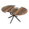 Jedálenský stôl rozkladací 120-160x120 cm, melamín, old wood, DT-I1120 OLW2