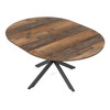 Jedálenský stôl rozkladací 120-160x120 cm, melamín, old wood, DT-I1120 OLW2