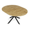 Jedálenský stôl rozkladací 120-160x120 cm, melamín, dub, DT-I1120 OAK