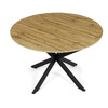 Jedálenský stôl rozkladací 120-160x120 cm, melamín, dub, DT-I1120 OAK