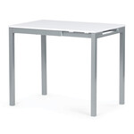 Jedálenský stôl rozkladací 60-90x60 cm, melamín, biela, GDT-206 WT