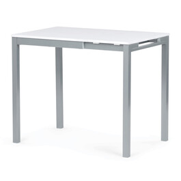 Jedálenský stôl rozkladací 60-90x60 cm, melamín, biela, GDT-206 WT