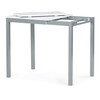 Jedálenský stôl rozkladací 60-90x60 cm, melamín, biela, GDT-206 WT
