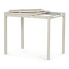 Jedálenský stôl rozkladací 60-90x60 cm, melamín, travertín, GDT-206 TRV
