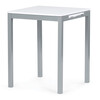 Jedálenský stôl rozkladací 60-90x60 cm, melamín, biela, GDT-206 WT